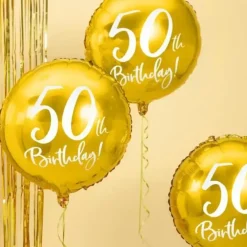 Ballon 50th Birthday Or ø45cm