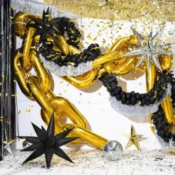 Ballon Étoile 3D - Mylar - Noir - 70cm