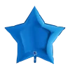 Ballon Étoile Métallique Bleu 91cm