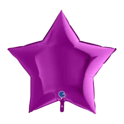 Ballon Étoile Métallique Violet 91cm