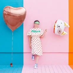 Ballon Tête de Chien - Mylar effet Givré - 56x65 cm