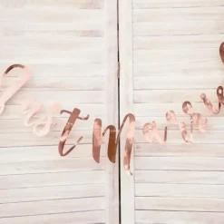 Bannière Just Married, rose gold