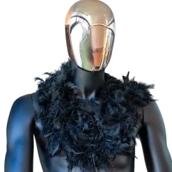 Boa en Plumes Noir - 180 cm