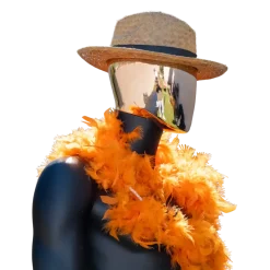 Boa en Plumes Orange - 180 cm