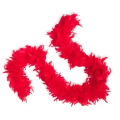 Boa en Plumes Rouge - 180 cm
