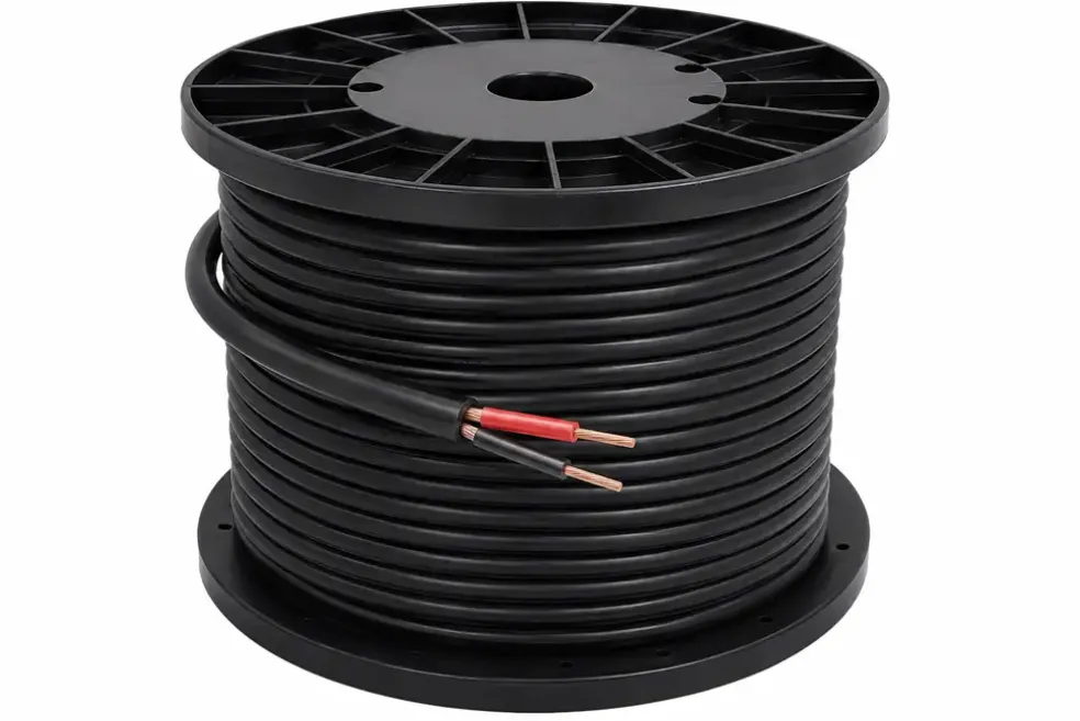 Bobine de Câble DMX 100 mètres, 6mm, couleur noir - 2 conducteurs + blindage