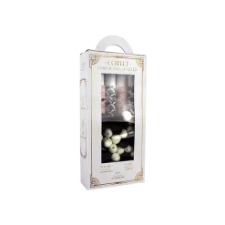 Boîte Art Déco Blanche avec 5 Sarbacanes et 50 Boules – Jeu de Fête