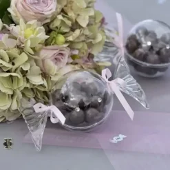 Boîte en forme de bonbon géant Transparent - 8 x 15cm