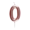 Bougie Anniversaire Chiffre 0 Or rose