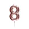 Bougie Anniversaire Chiffre 8 Or rose