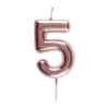 Bougie Anniversaire Chiffre 5 Or rose