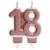 Bougie 18 ans Or rose