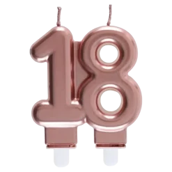 Bougie 18 ans Or rose