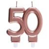 Bougie 50 ans Or rose