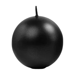 Bougie ronde métallique noire ø 8cm