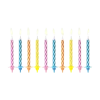 10 bougies anniversaire mixtes (6cm)