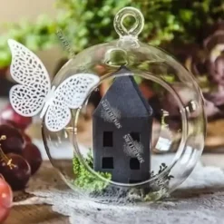 Boule de verre avec ruban ø10cm (Lot de 4)