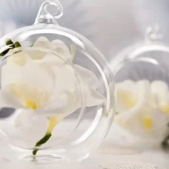 Boule de verre avec ruban ø10cm (Lot de 4)