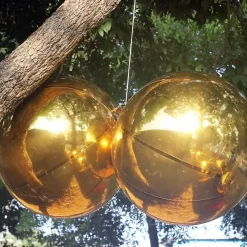 Boule Miroir Gonflable Dorée 120cm – Déco Réutilisable