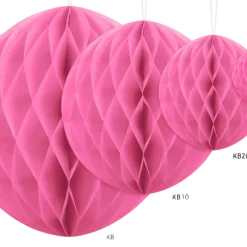 Boule Nid d'Abeille Alvéolée Rose 20 cm – Décoration Papier de Soie