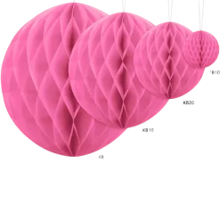 Boule Nid d'Abeille Alvéolée Rose 10 cm – Décoration Papier de Soie