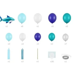Bouquet de Ballons Géant Requin - À CONSTRUIRE - 150x95cm