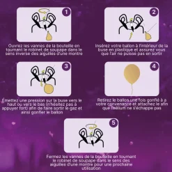 Bouteille Hélium Jetable 50 ballons (0,40m3)