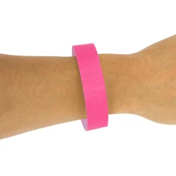 50 Bracelets d’Identification Papier Rose Indéchirable