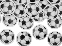 Canon à confettis ballons de football 40 cm – canon à confettis noir et blanc pour fête et événement sportif