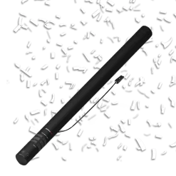 Canon à confettis électrique blanc 80 cm 100% soluble