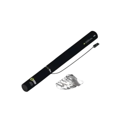 Canon à confettis électrique 40cm - Argent Métallique
