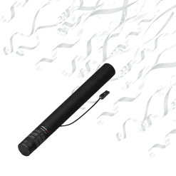 Canon à confettis électrique Streamer blanc 50 cm
