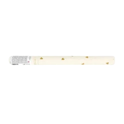 Canon main Confettis 35cm -Coeur Blanc/Or 100% BIODÉGRADABLE