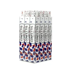 Canons à confettis Bleu Blanc Rouge - 40cm