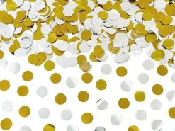 Canons confettis 80CM rond Or & Argent
