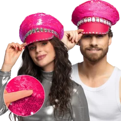 Casquette Sandy Candy Rose – Casquette à Paillettes Réversibles Fête & Festival