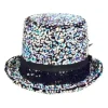 Chapeau Steampunk à strass argenté