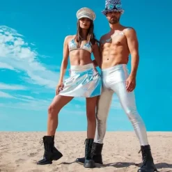 Chapeau Steampunk à strass argenté