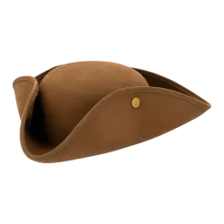 Chapeau tricorn pirate Charles aspect cuir – 58 cm