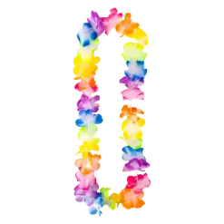 Collier Hawaïen multicouleur pastel