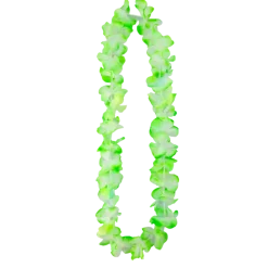 Collier Hawaïen vert et blanc