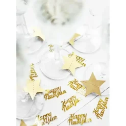 Confettis HAPPY NEW YEAR - Or - 4x2cm (3g)