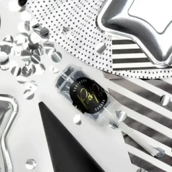 Confettis push pop argent