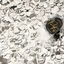 Confettis push pop argent