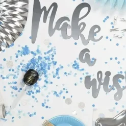 Confettis push pop Bleu