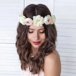 Couronne de Fleurs Blanches ø 17cm