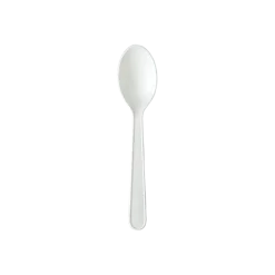 Cuillère à Café Blanche jetable en Amidon de Maïs (Lot de 6)