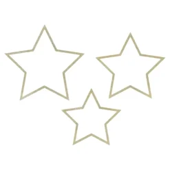 Décoration en bois étoile (3 pièces)