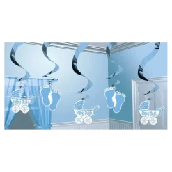 Décoration spirale Baby Boy 61cm (5 pièces)