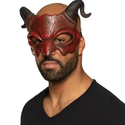 Demi-masque Démon avec cornes